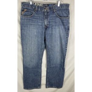 Ariat Mens Size 36x30 Relaxed Boot  M2 Blue Cotton Cowboy Jeans